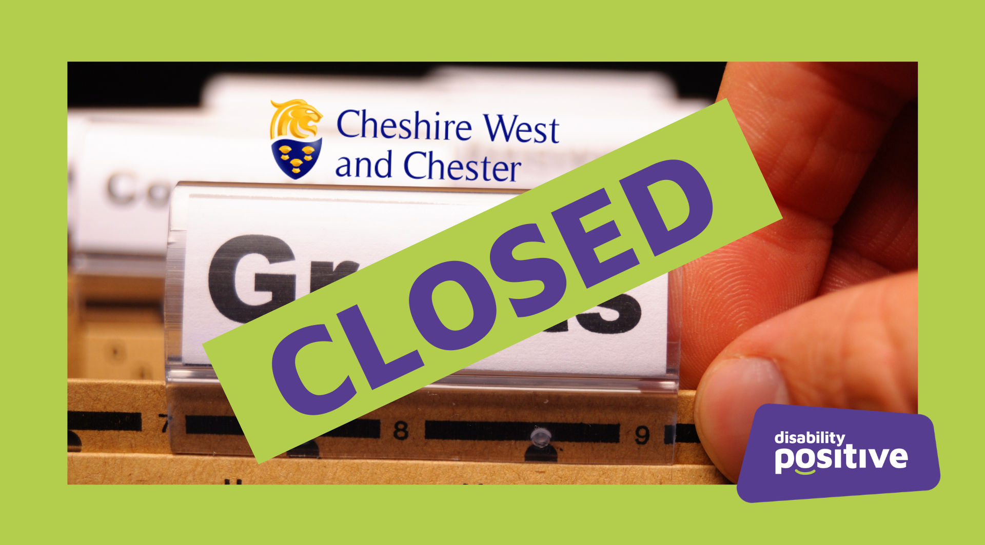 Winter Grant Scheme Cheshire West & Chester Disability Positive